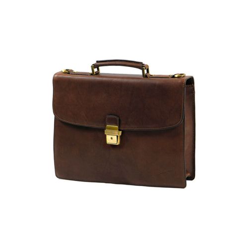 Porte document Cartable Arizona Cuir De Vachette Gras 1 Soufflet GH 5225 - Gerard Henon - Modalova