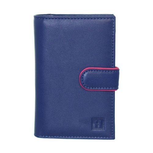 Portefeuille Compagnon cuir ref 40924 bleu 10*14*2 cm - Hexagona - Modalova