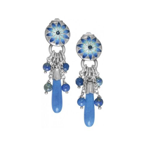 Boucles oreilles Boucles d'oreille poussoir top bleu - Franck Herval - Modalova