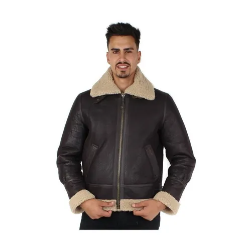 Blouson Bombardier en mouton retourné ref_jaj25766 - Schott - Modalova