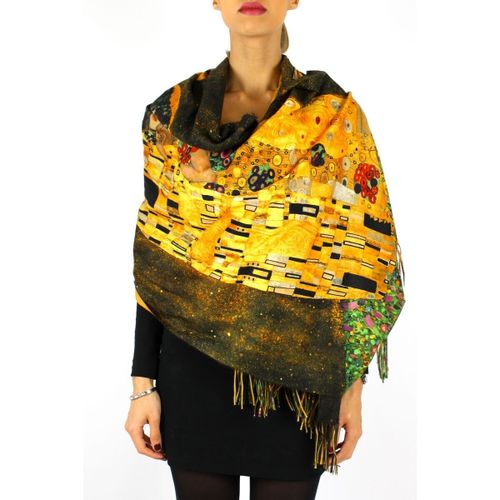 Echarpe Echarpe "Le baiser" Klimt F, Jaune - Kebello - Modalova