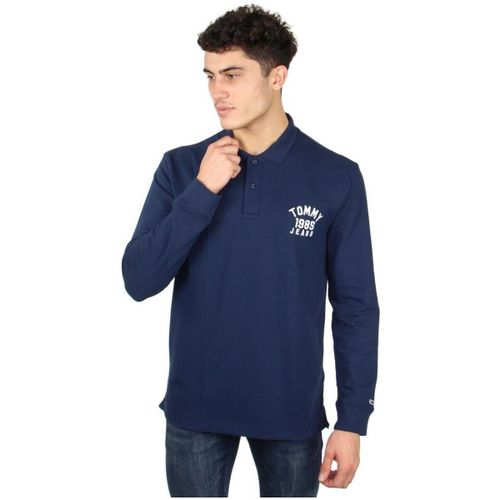 Polo Polo manches longues ref_47423 Bleu - Tommy Jeans - Modalova