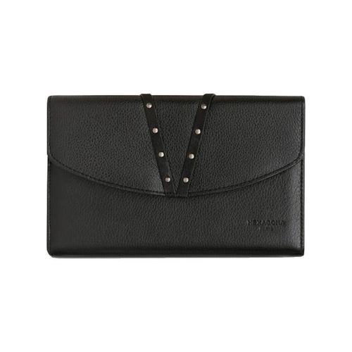 Portefeuille Compagnon cuir ref_48639 Noir 19*12*4 - Hexagona - Modalova