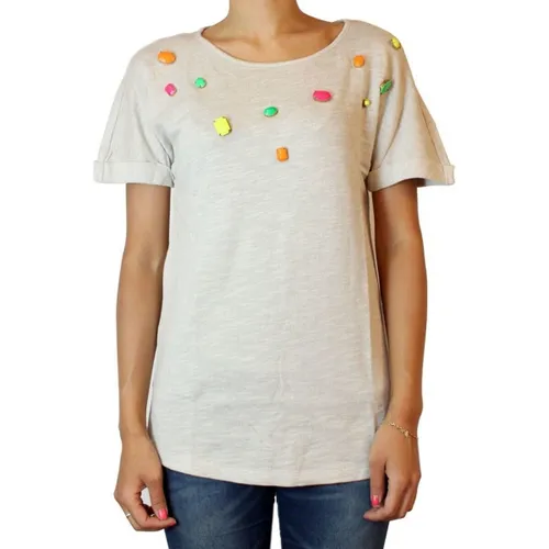 T-shirt Kebello Top Imagine F, Ecru - Kebello - Modalova