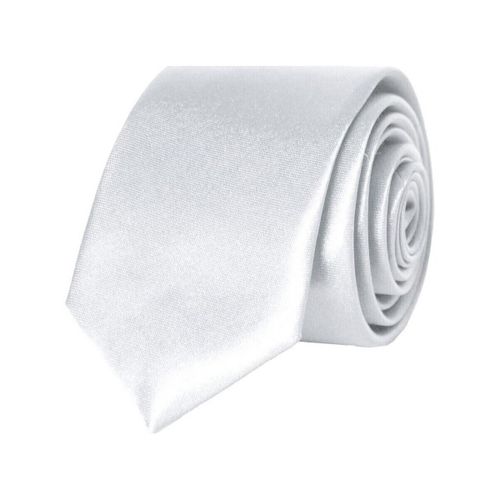 Cravates et accessoires Cravate Satin Slim H, Blanc - Kebello - Modalova