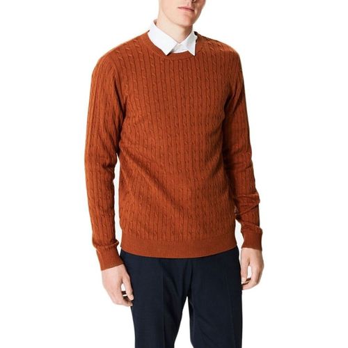 Pull Pull tricot col rond H, Orange - Kebello - Modalova