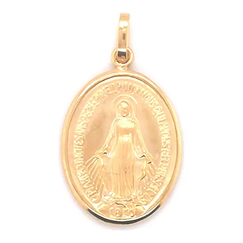 Pendentifs Médaille vierge miraculeuse or jaune 9 carats - Brillaxis - Modalova