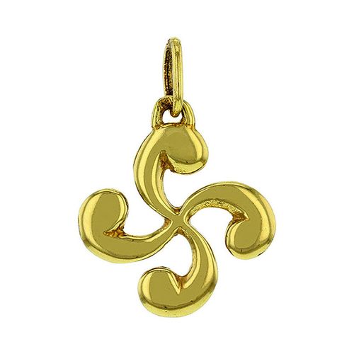 Pendentifs Pendentif croix basque or jaune 18 carats 8mm - Bijoux Basques - Modalova