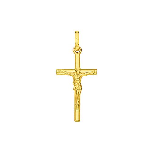 Pendentifs Pendentif croix Christ or jaune 9 carats - Brillaxis - Modalova