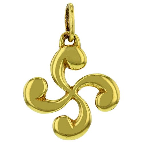 Pendentifs Pendentif croix basque or jaune 9 carats 20mm - Bijoux Basques - Modalova