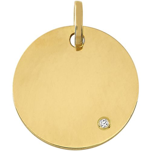 Pendentifs Pendentif médaille ronde 18 carats diamant 16 mm - Brillaxis - Modalova