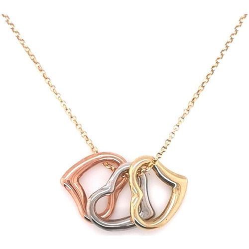 Collier Collier trois coeurs coulissants 3 ors 9K - Brillaxis - Modalova