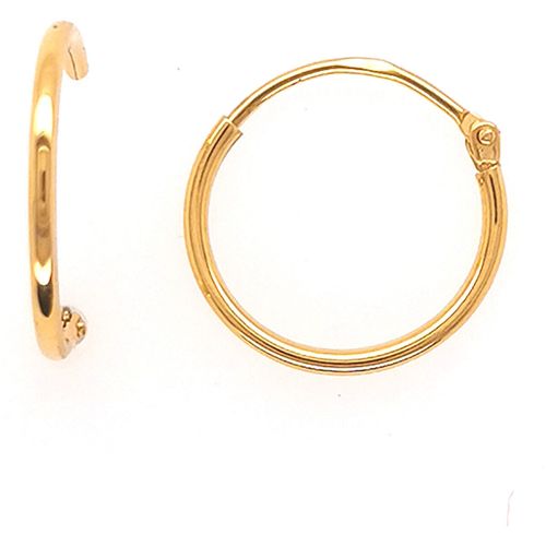 Boucles oreilles Créoles or jaune 9 carats diamètre 12mm - Brillaxis - Modalova