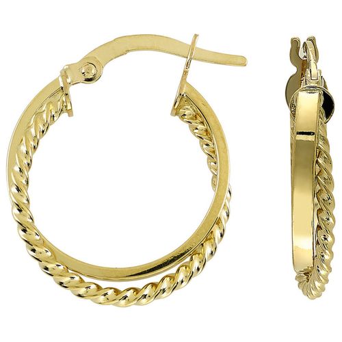 Boucles oreilles Créoles lisses or 18 carats 15 mm - Brillaxis - Modalova