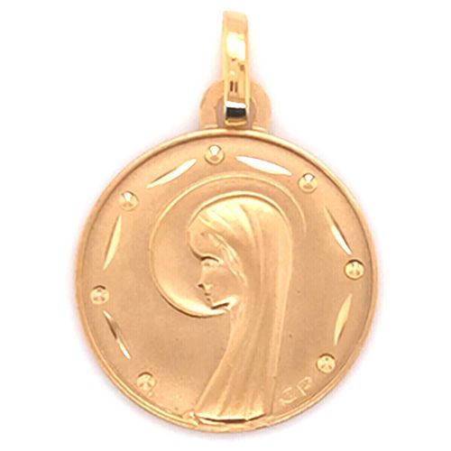 Pendentifs Médaille ronde vierge diamantée - Brillaxis - Modalova