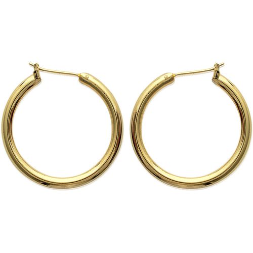 Boucles oreilles Créoles plaqué or fil rond 30mm - Brillaxis - Modalova