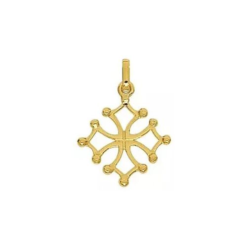 Pendentifs Pendentif croix Occitane or jaune 375/1000 - Brillaxis - Modalova