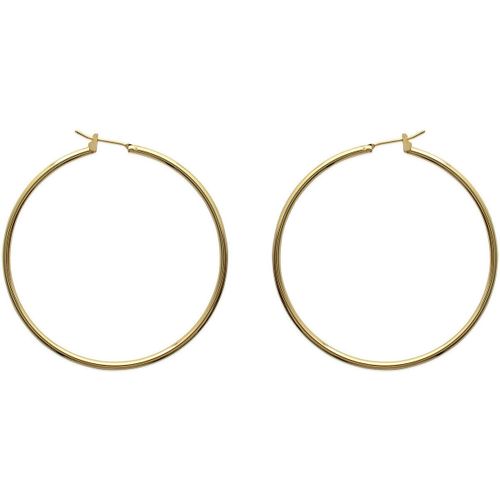 Boucles oreilles Créoles Brixallis dorées 50 mm - Brillaxis - Modalova