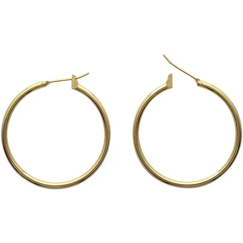 Boucles oreilles Créoles plaqué or 30 mm - Brillaxis - Modalova