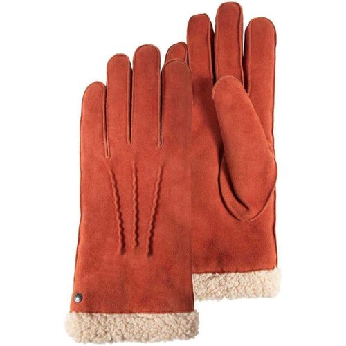 Gants Gants en cuir de chèvre velours, doublés en imitation fourrure - Isotoner - Modalova
