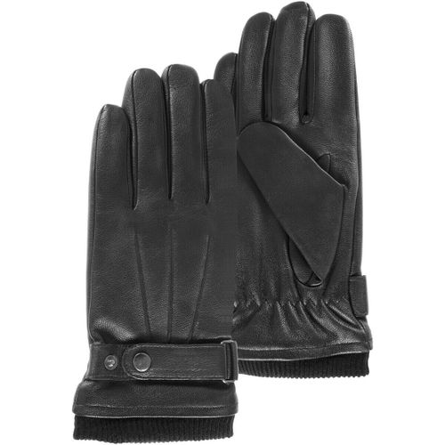 Gants Gants tactiles en cuir de chèvre pleine fleur - doublés polaire - Isotoner - Modalova