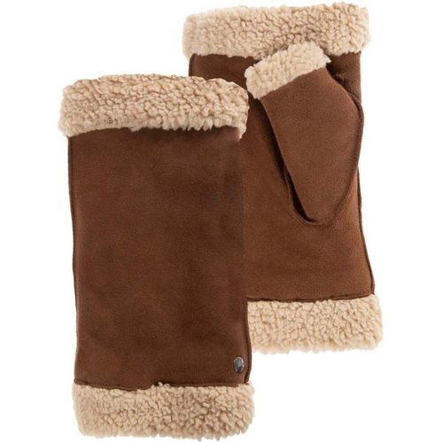 Gants Mitaines en cuir de chèvre velours, doublés imitation fourrure - Isotoner - Modalova
