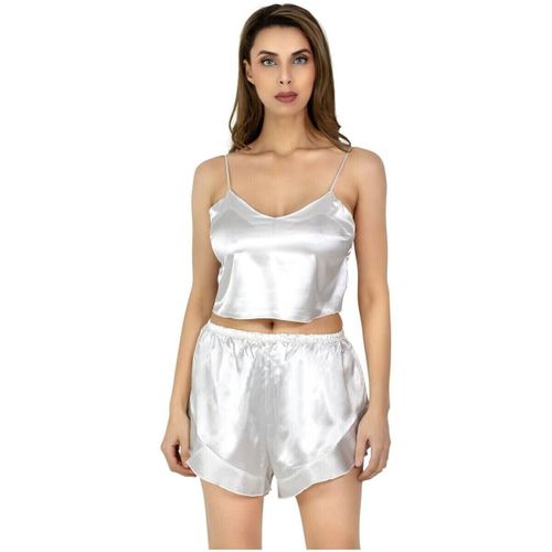 Ensembles de pyjama Ensemble Pyjashort fluide en satin F, Blanc - Kebello - Modalova