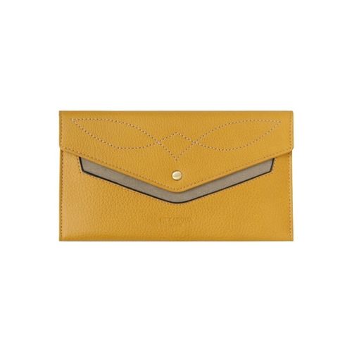 Portefeuille Portefeuille cuir ref 52379 Jaune 19*10.5*2 - Hexagona - Modalova