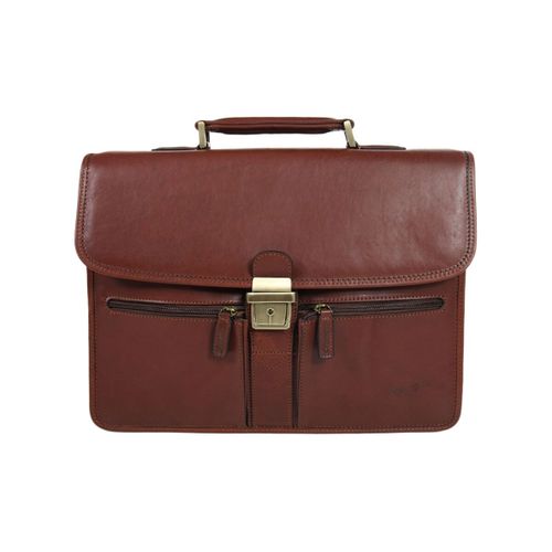 Porte document Serviette en cuir ref 52061 38*29*11 Marron - Gerard Henon - Modalova