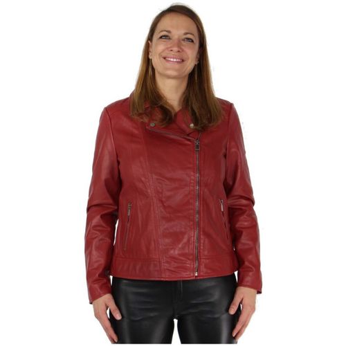 Blouson Blouson Rose Garden en cuir ref_47721 Rouge - Daytona - Modalova