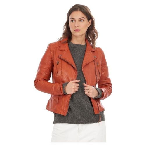 Blouson Blouson Camera en cuir ref 47478 Orange foncé - Oakwood - Modalova
