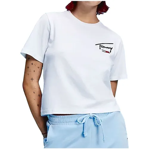 T-shirt T shirt Ref 53370 YBR blanc - Tommy Jeans - Modalova