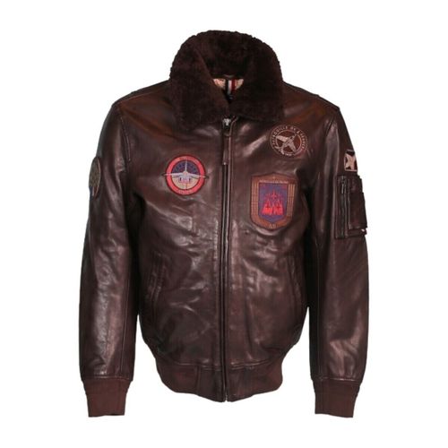 Blouson Blouson cuir ref 54742 Marron - Patrouille De France - Modalova