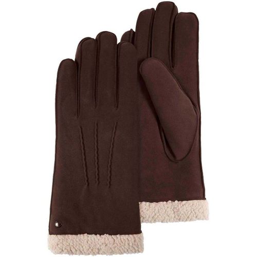 Gants Gants en cuir de chèvre velours, doublés en imitation fourrure - Isotoner - Modalova