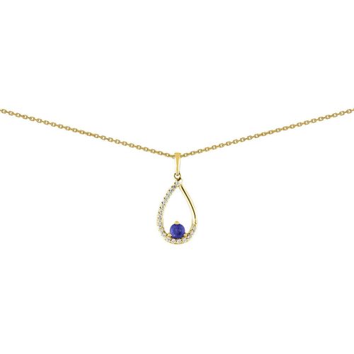 Collier Collier goutte or diamant et saphir - Brillaxis - Modalova