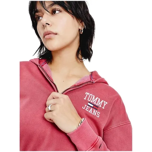 Sweatshirts à capuche Sweat court Ref 55504 Rose - Tommy Jeans - Modalova