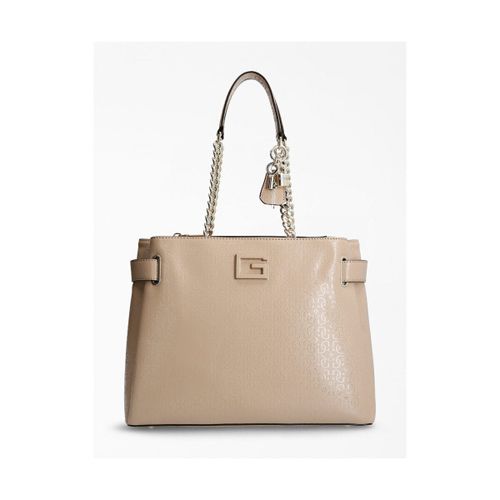 Sac sac blane logo 4 g verni beige - Guess - Modalova