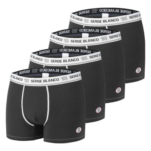Boxers Lot de 4 Boxers coton Uni - Serge Blanco - Modalova