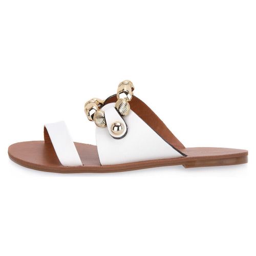 Sandales plates UNIQUE BRANCO CALF - Miss Unique - Modalova