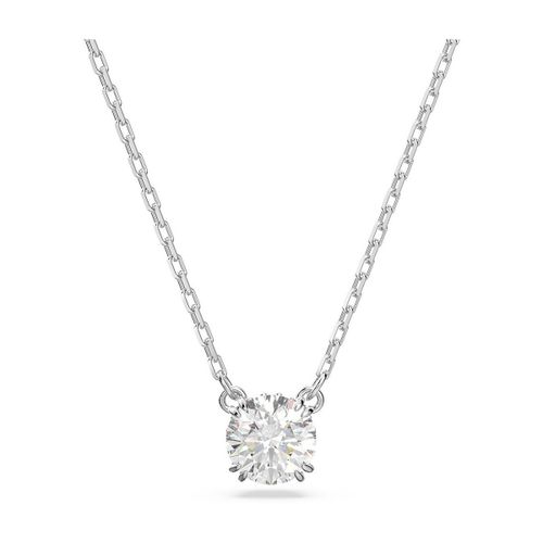 Collier Pendentif Stilla rond blanc - Swarovski - Modalova