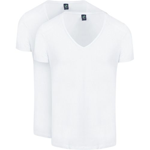 T-shirt Vibambo T-Shirt Col En V Profond Blanc 2-Pack - Suitable - Modalova