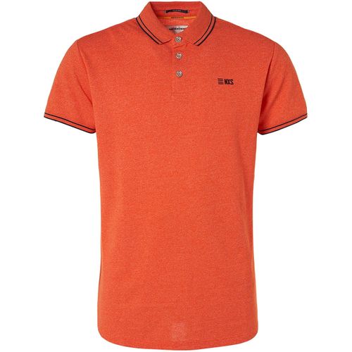 T-shirt Polo Garment Dye Orange - No Excess - Modalova
