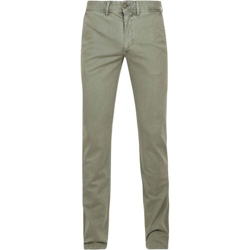 Pantalon Chino Sartre Oxford Vert Olive - Suitable - Modalova