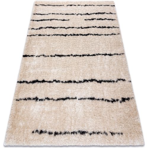 Tapis Tapis FLUFFY 2371 shaggy Rayures - crème 160x220 cm - Rugsx - Modalova