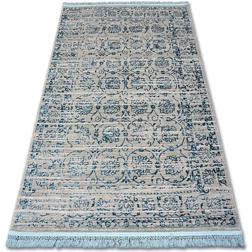 Tapis Tapis ACRYLIQUE MANYAS 193AA Gris/Bleu franges 80x300 cm - Rugsx - Modalova