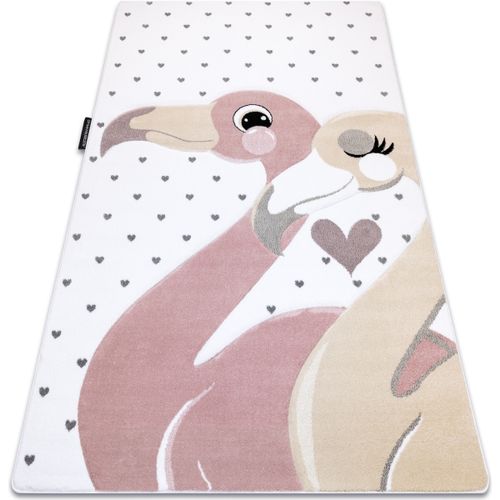 Tapis Tapis PETIT FLAMINGOS CŒURS crème 160x220 cm - Rugsx - Modalova