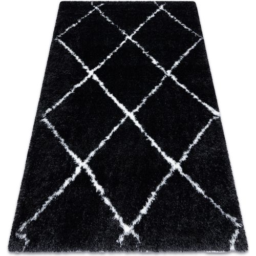 Tapis Tapis FLUFFY 2373 shaggy treillis - anthracite 80x150 cm - Rugsx - Modalova