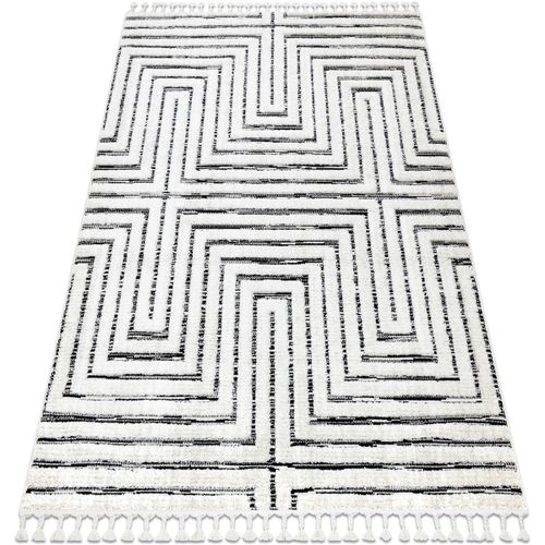 Tapis Tapis SEVILLA Z788B labyrinthe, grec blanc / 140x190 cm - Rugsx - Modalova
