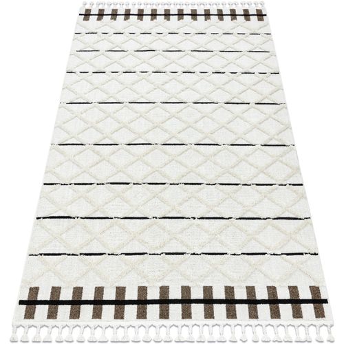Tapis Tapis SEVILLA Y611A treillis, diamants marron / 80x150 cm - Rugsx - Modalova