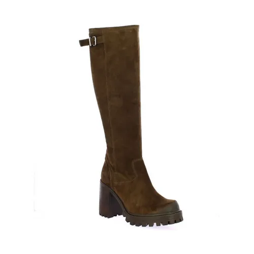 Bottes à talon Bottes cuir velours - Spaziozero - Modalova